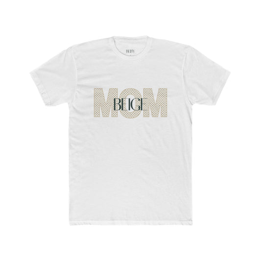 Beige Branded Mom Tee