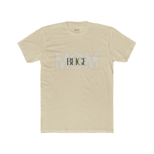 Beige Branded Mom Tee