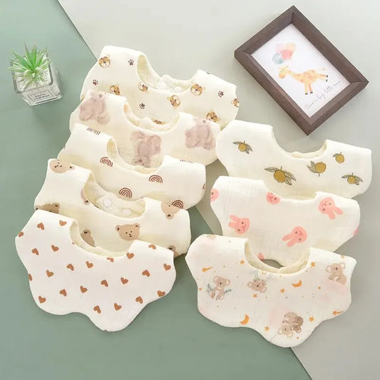 3PCS Cotton Gauze Baby Bibs